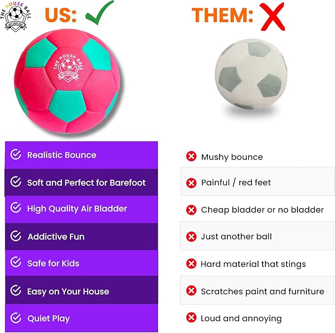 The Pink House Ball - Original Soft and Safe Football Size 4