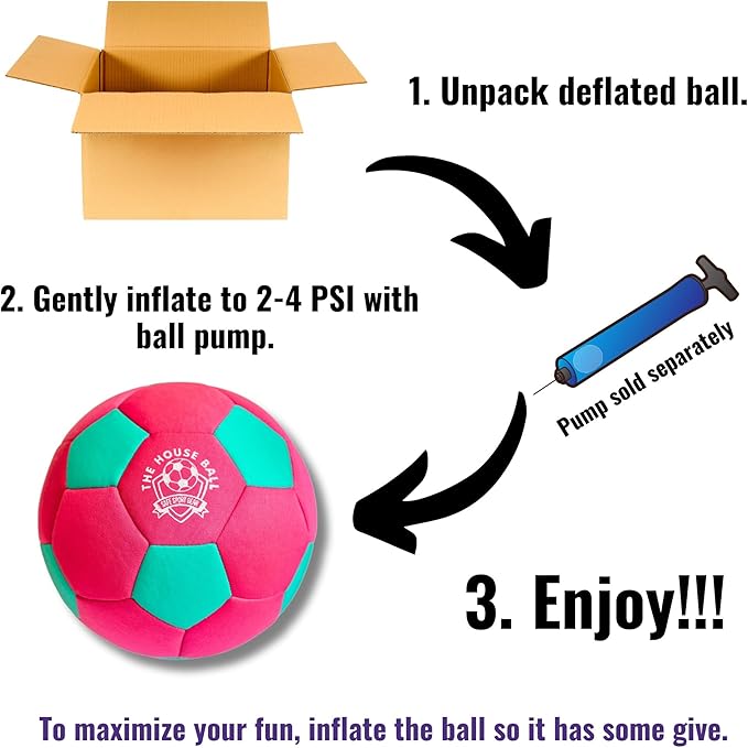 The Pink House Ball - Original Soft and Safe Football Size 4