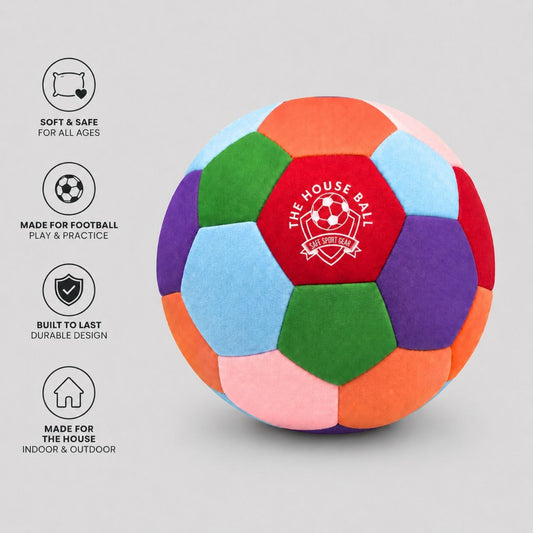 The House Ball with 'Safe Sport Gear' logo and descriptions on a light gray background